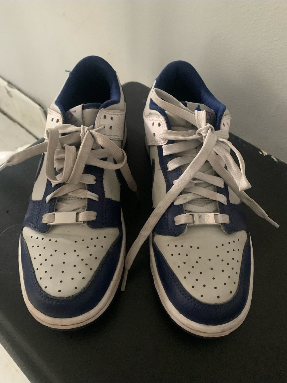 Nike Low-Top Sneakers in White and Navy Blue